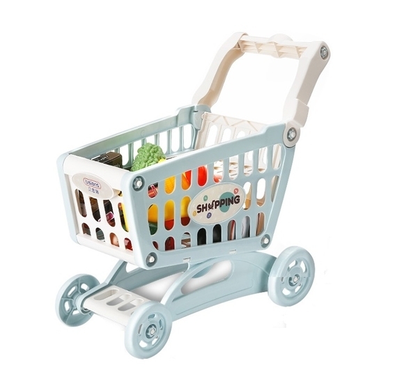 Візочок для покупок у супермаркеті Beiens, блакитний (M890blue) - Pampik