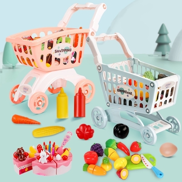 Візочок для покупок у супермаркеті Beiens, блакитний (M890blue) - Pampik - 5