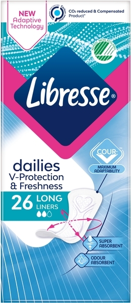 Прокладки гігієнічні Libresse Dailies Protect Long, 26 шт. - Pampik - 2