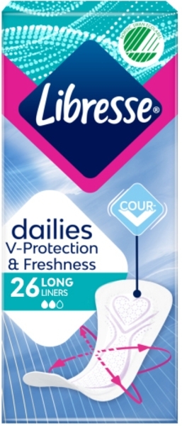 Прокладки гігієнічні Libresse Dailies Protect Long, 26 шт. - Pampik