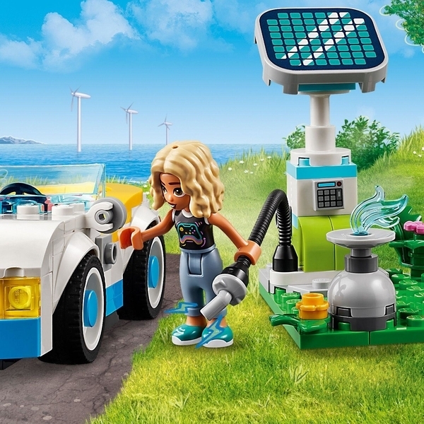 Конструктор LEGO Friends Електромобіль та зарядний пристрій, 170 деталей (42609) - Pampik - 4