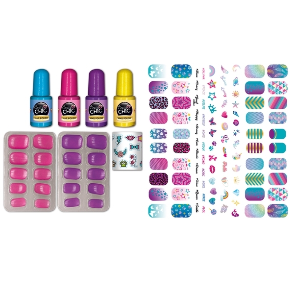 Дитячий набір для манікюру Clementoni Shiny Nails Crazy Chic (18689) - Pampik - 2