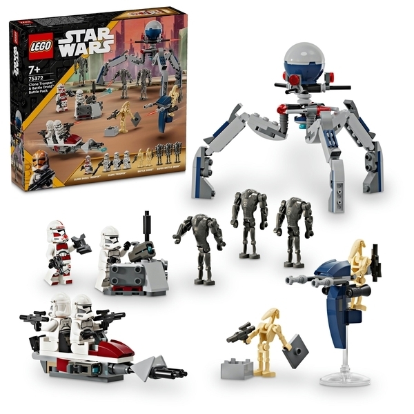 Конструктор LEGO Star Wars Клони-піхотинці та Бойовий дроїд. Бойовий набір, 215 деталей (75372) - Pampik - 3