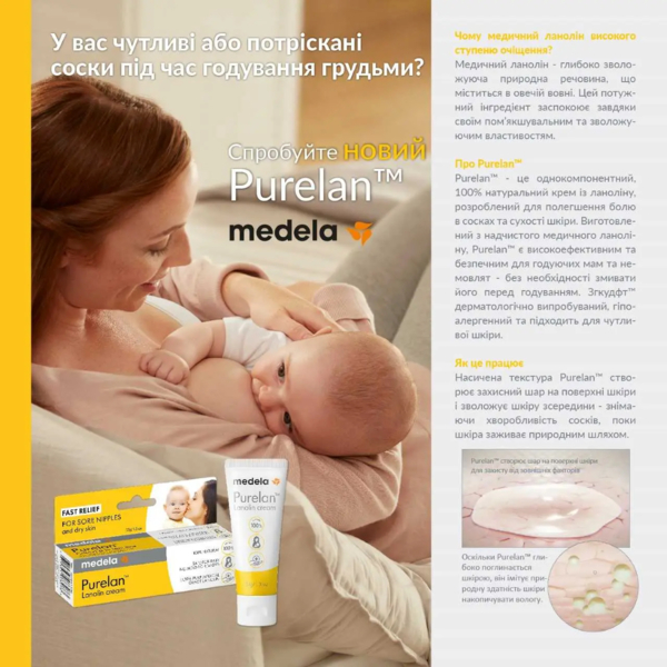 Крем для сосков Medela Purelan, 7 г - Pampik - 5