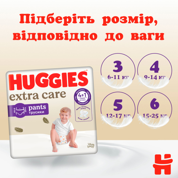 Підгузки-трусики Huggies Extra Care Pants 3 (6-11 кг), 48 шт. - Pampik - 11