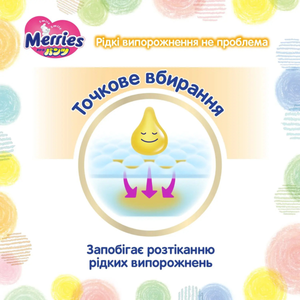 Подгузники-трусики Merries 3/М (6-11 кг), 52 шт. - Pampik - 8