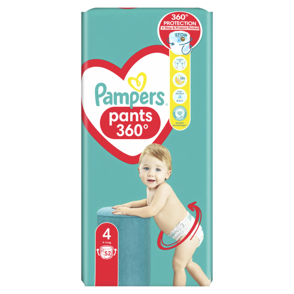 Підгузки-трусики Pampers Pants 4 (9-15 кг), 52 шт. - Pampik - 3