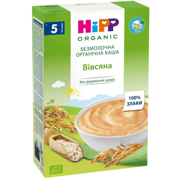 Безмолочна каша HiPP Organic Вівсяна, 200 г - Pampik - 2