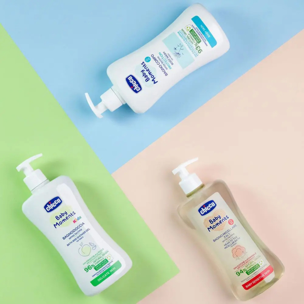 Шампунь-гель для тіла і волосся Chicco Baby Moments Без Сліз, для чутливої ​​шкіри, 500 мл - Pampik - 7