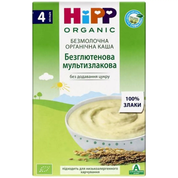 Безмолочна каша HiPP Мультизлакова безглютенова, 200 г - Pampik - 2