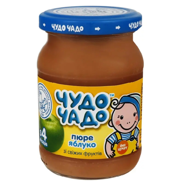 Пюре Чудо-чадо Яблуко, без цукру, 170 г - Pampik