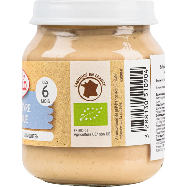 Органическое молочное пюре Babybio из козьего молока с грушей и инжиром, 130 г - Pampik - 2