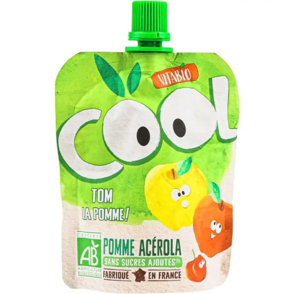 Органічне пюре Vitabio Cool Fruits з яблуком, 90 г - Pampik