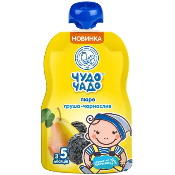 Пюре Чудо-Чадо Pouch Груша-чорнослив, 90 г - Pampik