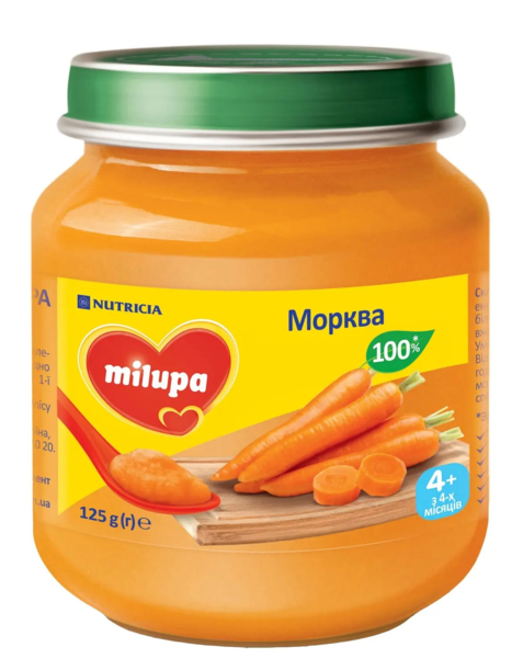 Овочеве пюре Milupa Морква, 125 г - Pampik