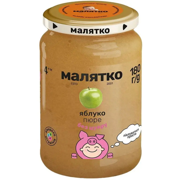 Пюре Малятко Яблуко, 180 г - Pampik