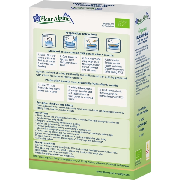 Каша безмолочна Fleur Alpine Organic Гречана, 175 г - Pampik - 2