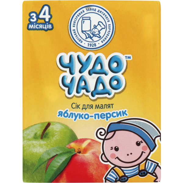 Сік Чудо-Чадо Яблучно-персиковий з м'якоттю, 200 мл - Pampik