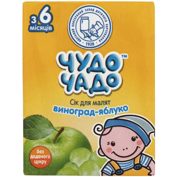 Сік Чудо-Чадо Виноградно-яблучний, 200 мл - Pampik