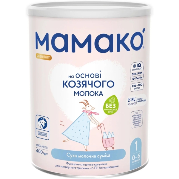 Сухая молочная смесь МАМАКО Premium 1, 400 г - Pampik