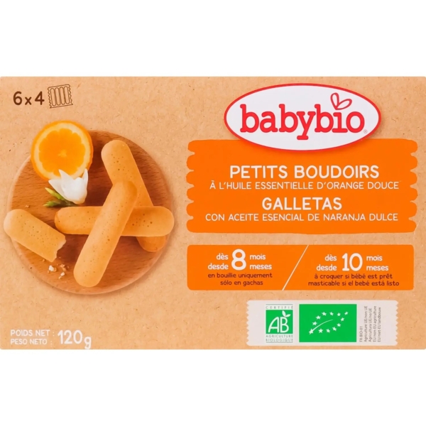 Органічне дитяче печиво Babybio Мій перший бісквіт, 120 г - Pampik - 3