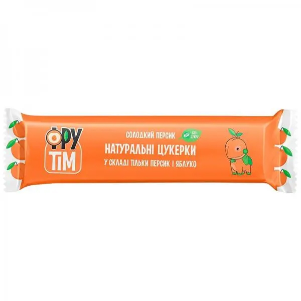 Натуральные конфеты Фрутім Яблоко и Персик, 50 г - Pampik