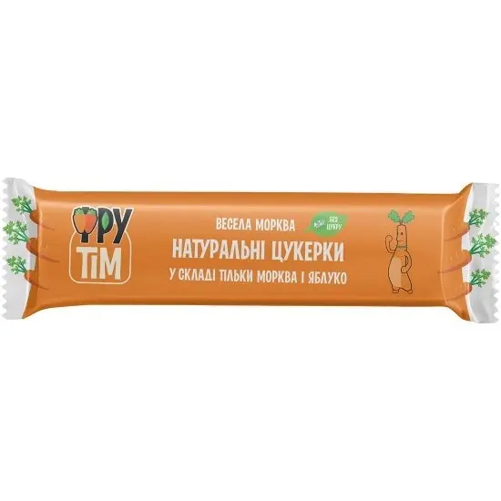 Натуральные конфеты Фрутім Яблоко и Морковь, 50 г - Pampik
