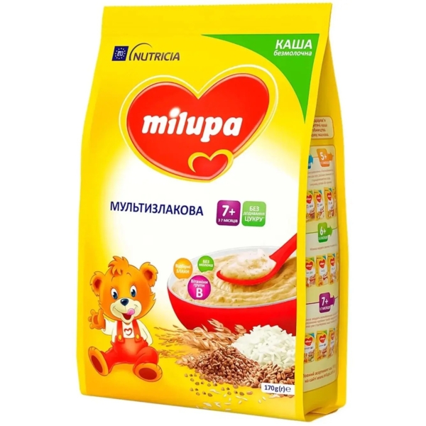 Безмолочна каша Milupa Мультизлакова, 170 г - Pampik