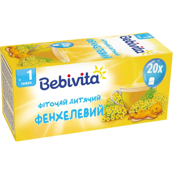 Дитячий фіточай з фенхелем Bebivita в пакетиках, 20 шт. - Pampik - 2