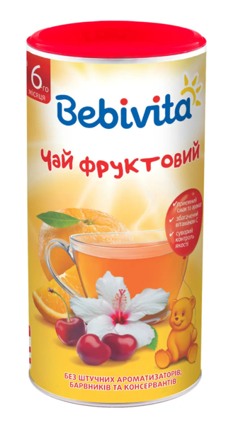 Фруктовий чай Bebivita в гранулах, 200 г - Pampik