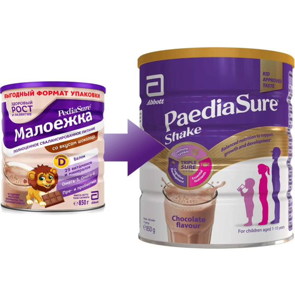 Суха молочна суміш PaediaSure Shake Шоколад, 850 г - Pampik - 4