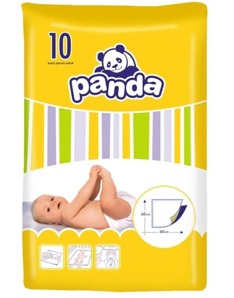 Одноразові пелюшки Panda, 60х60 см, 10 шт. - Pampik - 2