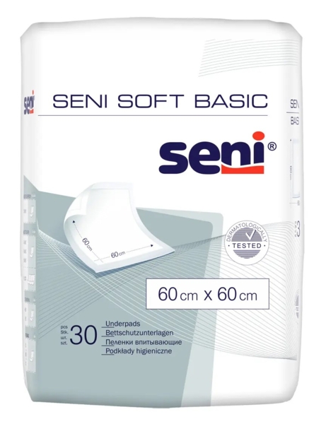 Одноразові пелюшки Seni Soft Basic, 60х60 см, 30 шт. - Pampik