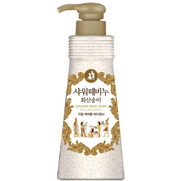 Гель для душа Mukunghwa, Белый мускус, с древесным углем, 900 мл - Pampik