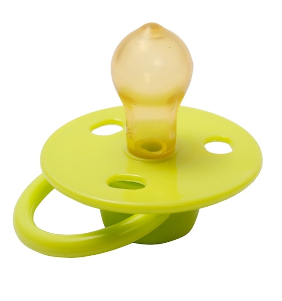 Пустышка латексная Lindo Малютка, круглая, 3-12 мес., зеленый (Pk076/3-12 з) - Pampik