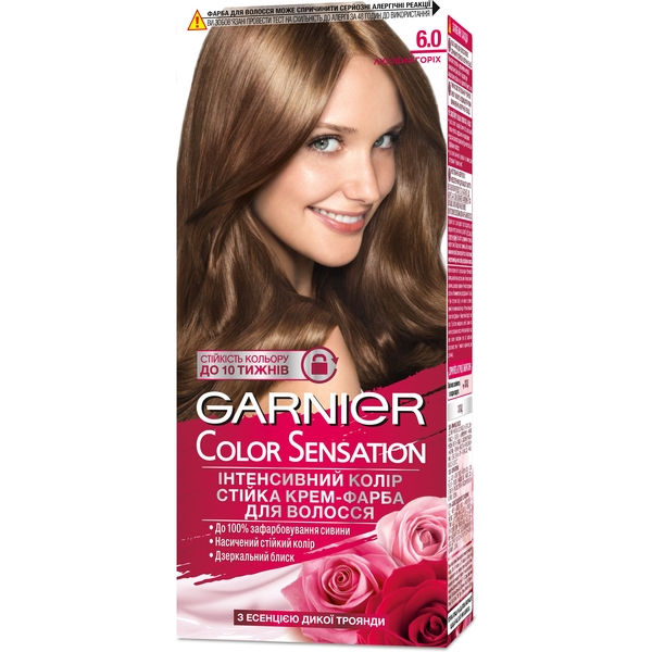 Фарба для волосся Garnier Color Sensation відтінок 6.0, лісовий горіх, 110 мл - Pampik