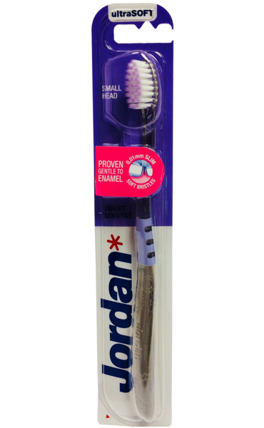 Зубна щітка Jordan Target Sensitive для чутливих зубів та ясен, чорний - Pampik