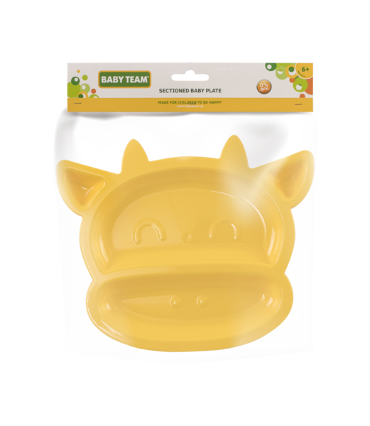 Тарілка секційна Baby Team, жовтий (6014) - Pampik - 2
