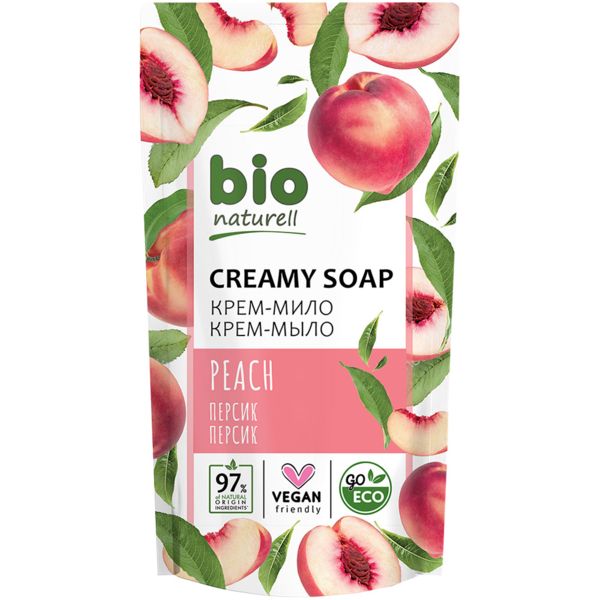 Крем-мило для рук Bio Naturell Персик, 460 мл - Pampik