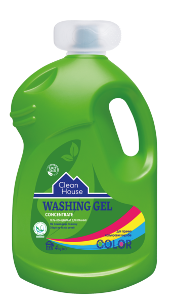 Гель для прання кольорових речей Clean House Concentrate Color, 4 л - Pampik