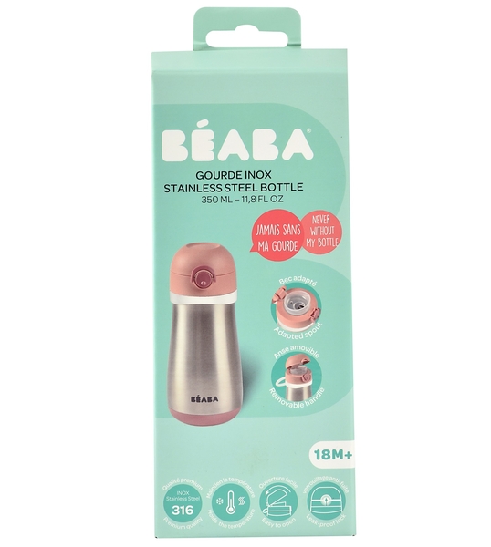 Металлический термопоильник Beaba, 350 мл, розовый (913522) - Pampik - 9