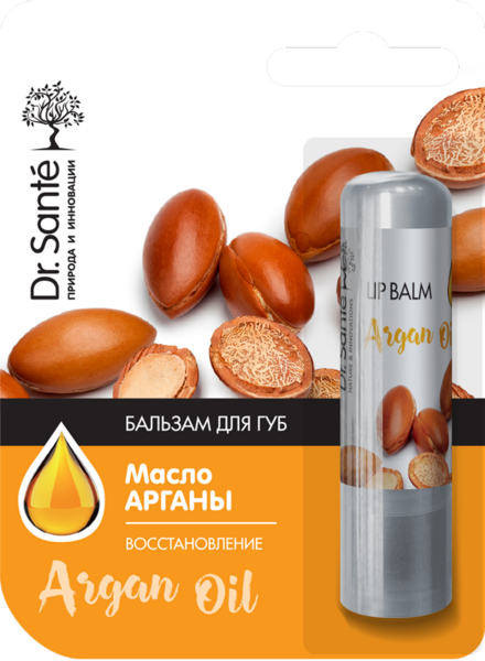 Бальзам для губ Dr. Sante с маслом арганы, 3,6 г - Pampik