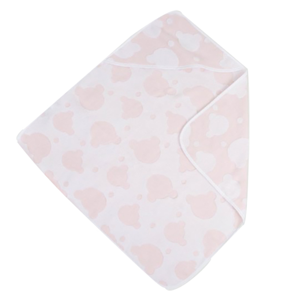 Рушник із куточком Irya Bear, 75х75 см, рожевий (svt-2000022257459) - Pampik