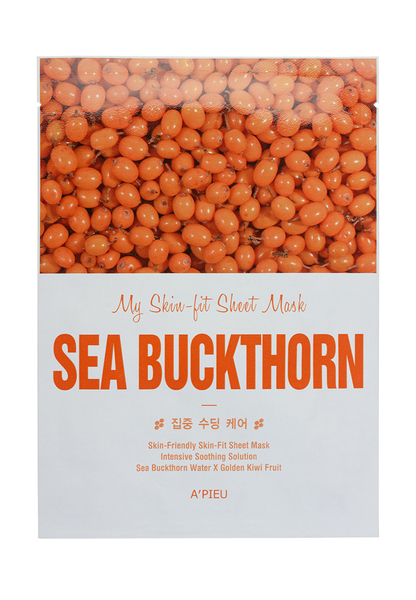 Тканинна маска з екстрактом обліпихи Apieu My Skin-Fit Sheet Mask Sea Buckthorn, 25 г - Pampik