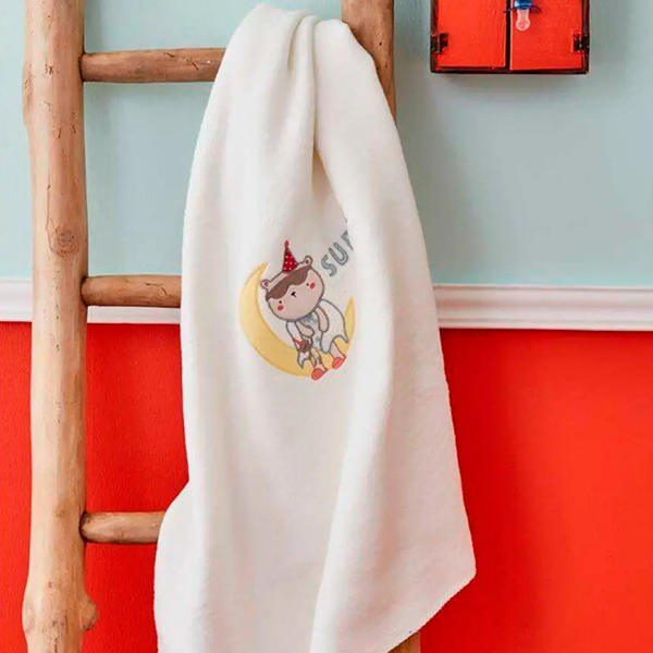 Дитячий плед в ліжечко Karaca Home Dreamer Beyaz 120х100 см білий (2000022180757) - Pampik