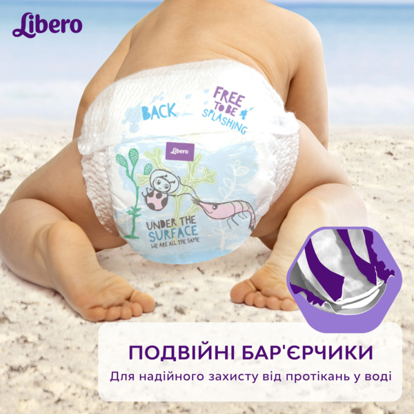 Підгузки-трусики для плавання Libero Swimpants 3 (10-16 кг), 12 шт. - Pampik - 5