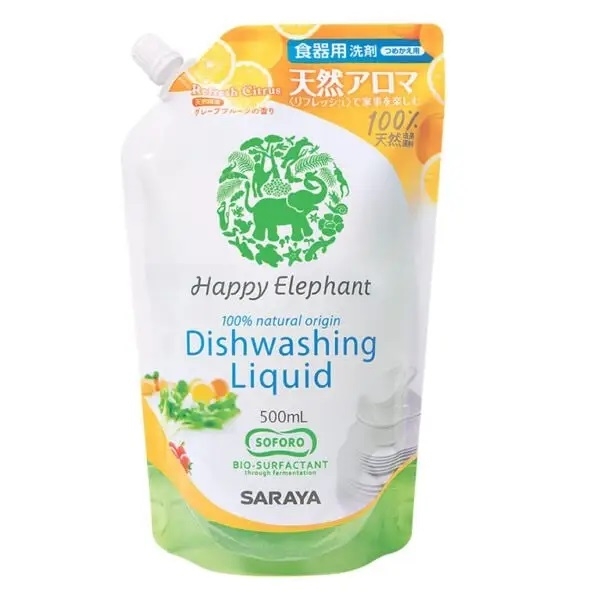 Жидкость для мытья посуды Happy Elephant с ароматом грейпфрута, 500 мл - Pampik