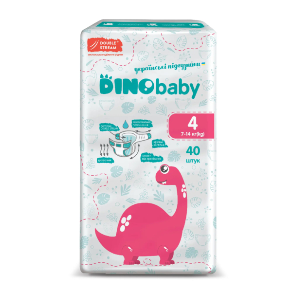 Підгузки на липучках DinoBaby 4 (7-14 кг), 40 шт. - Pampik - 2