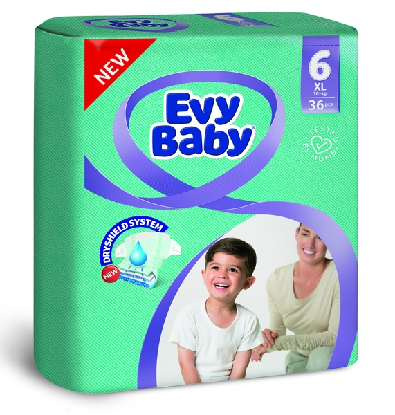 Підгузки Evy Baby 6 (16+ кг), 32 шт. - Pampik