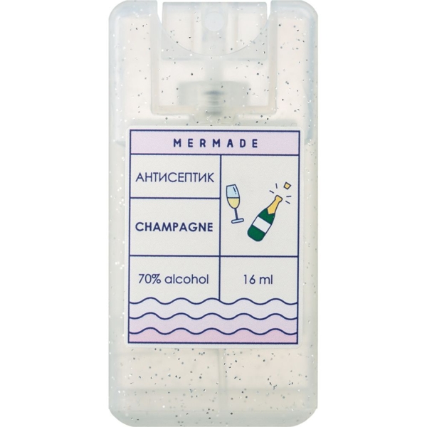 Антисептик спрей для рук Mermade Champagne, 16 мл - Pampik
